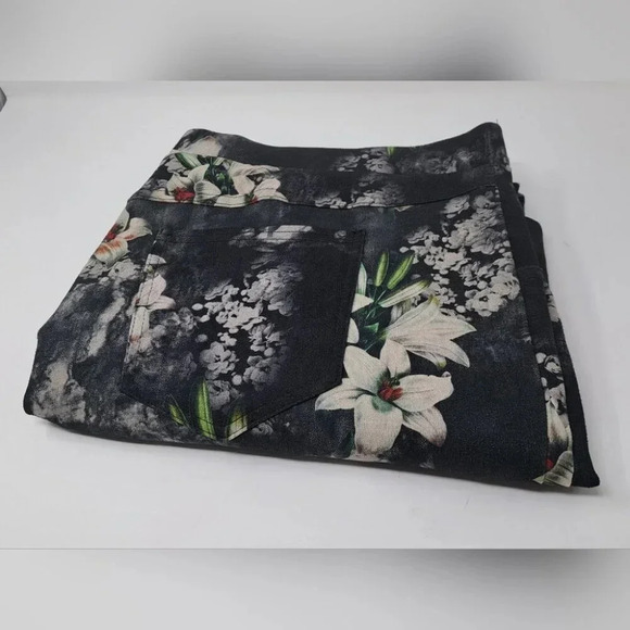 Joseph Ribkoff Women's Floral Pants Zip Cuff Stretch Canada Plus Size 22 US
